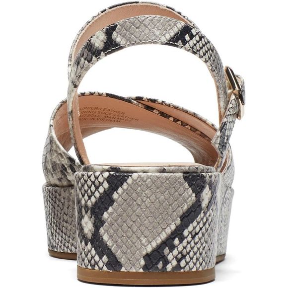 Kate Spade New York Womens Bunton B/W Leather Wedge Sandals Shoes NWT - Picture 3 of 3